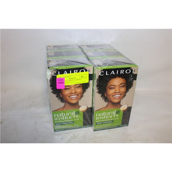 (6) UNITS CLAIROL NUMBER 2 BLACK HAIR COLOR