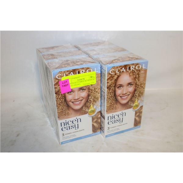 (6) UNITS OF CLAIROL 8G MEDIUM GOLDEN BROWN