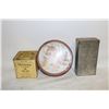Image 1 : LOT OF 3 VINTAGE TINS