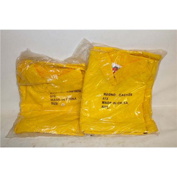 2 NEW STORM MASTER  RAIN JACKET SUIT SIZE LARGE