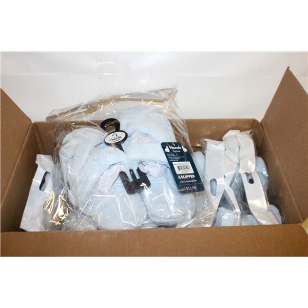 10PRS BABY BLUE SIZE 7/8 WOMENS SLIPPERS