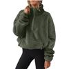 Image 1 : NEW 32D SHERPA PULL OVER GREEN SMALL