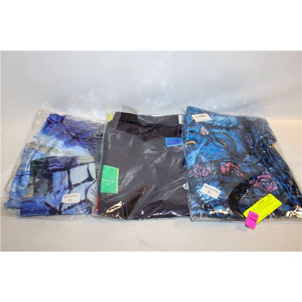 3 LADIES SMALL NEW LEGGING PANTS TOGETHER-ESTATE