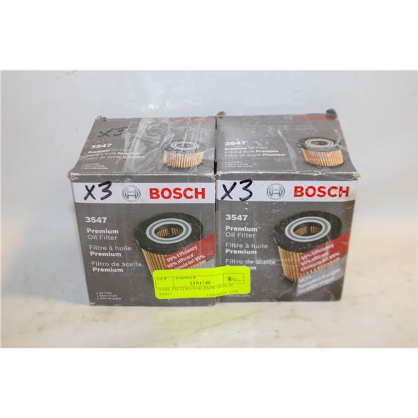 2 OIL FILTERS FOR BMW BOSCH #3547
