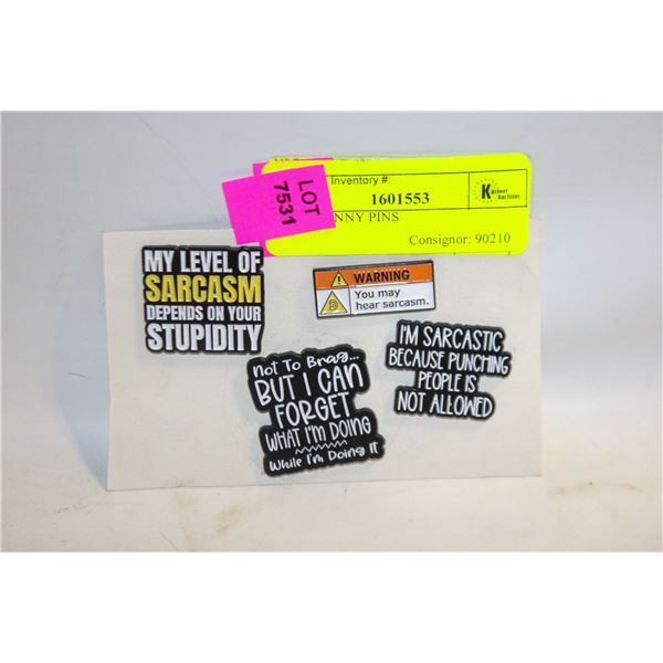 4PCS FUNNY PINS