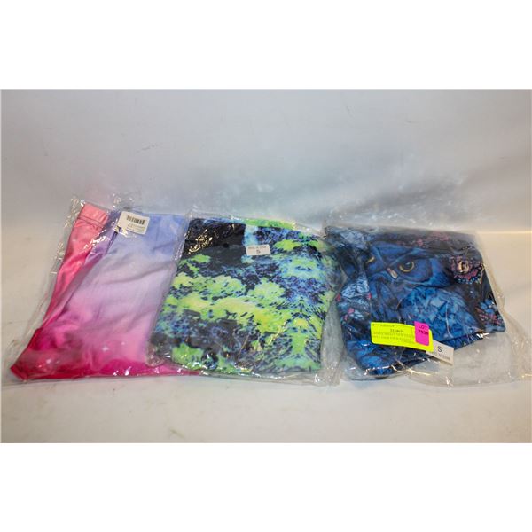 3 LADIES SMALL NEW LEGGING PANTS TOGETHER-ESTATE