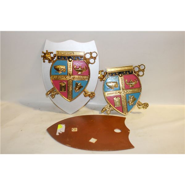 2 VINTAGE OPERA COAT OF ARMS