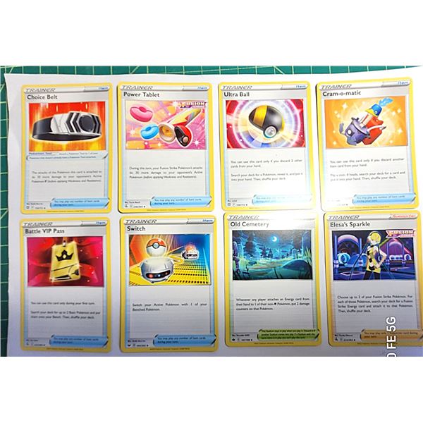 33)  LOT OF 8 POKEMON TRAINER CARDS.