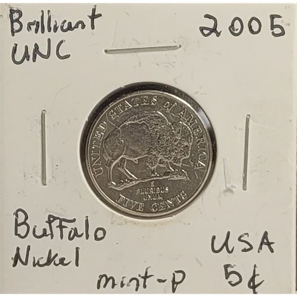 6)  US 2005P UNCIRCULATED BUFFALO NICKLE