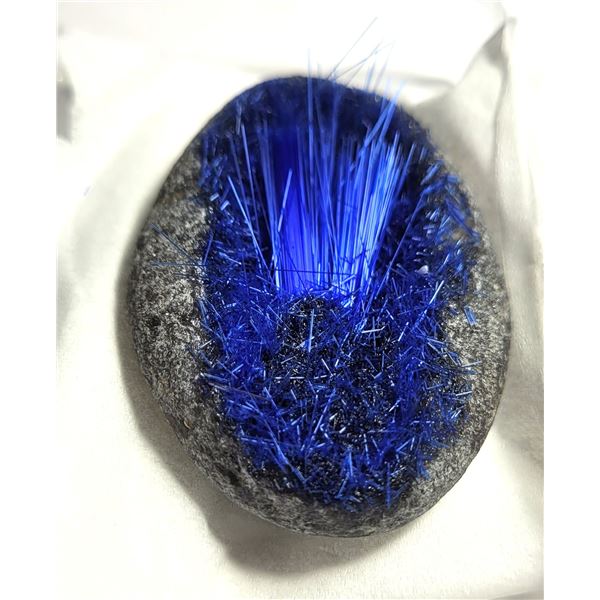 9)  BLACK TOURMALINE BLUE HAIR CRYSTAL