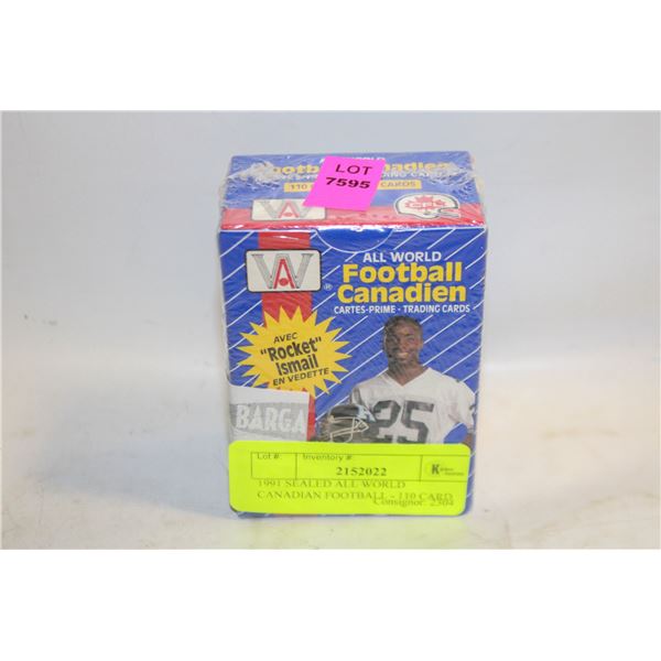 1991 SEALED ALL WORLD CANADIAN FOOTBALL - 110 CARD