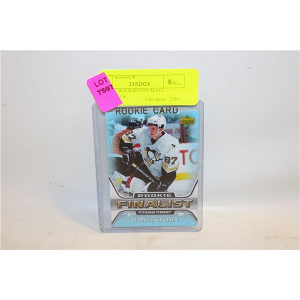 CROSBY ROOKIES FINALIST, UPPERDECK