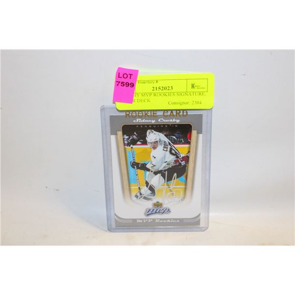 CROSBY MVP ROOKIES SIGNATURE, UPPER DECK