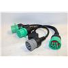 Image 1 : PACK OF SPLITTER Y CABLE GREEN TYPE 2 J1939