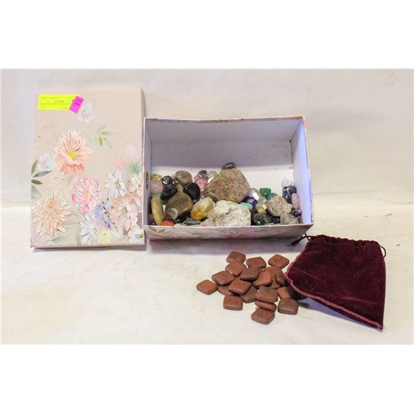 SMALL LOT OF ASST'D GEMSTONES, ETC