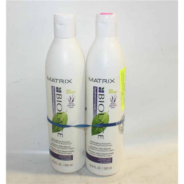 (2) MATRIX BIOLAGE DETANGLING SOLUTION & MOISTURE