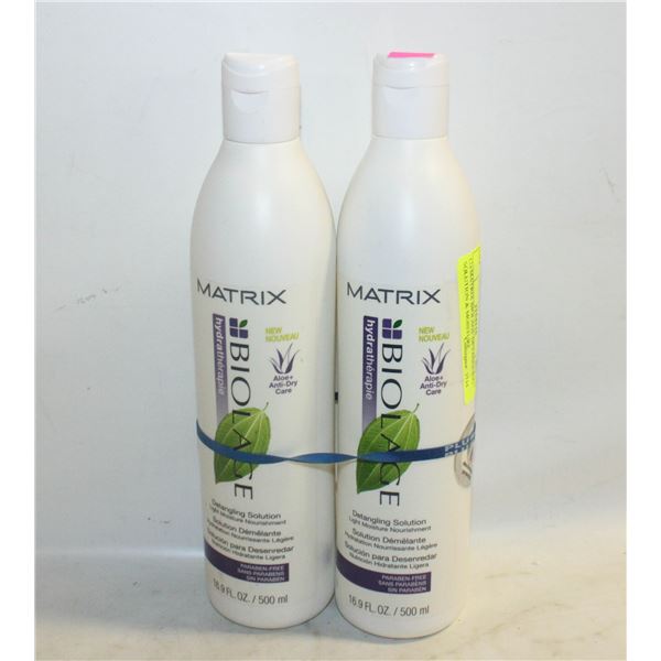 (2) MATRIX BIOLAGE DETANGLING SOLUTION & MOISTURE