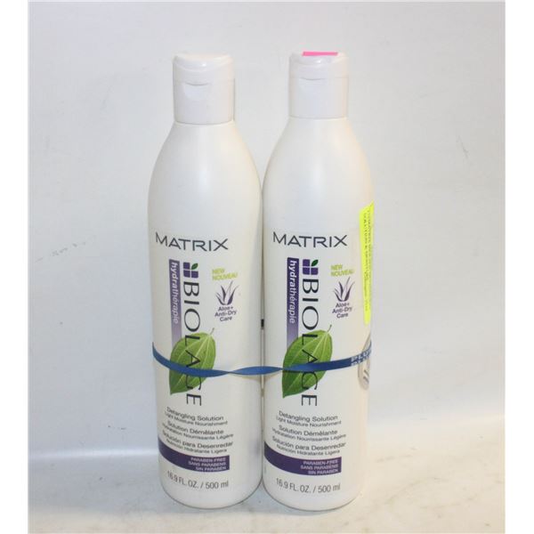 (2) MATRIX BIOLAGE DETANGLING SOLUTION & MOISTURE