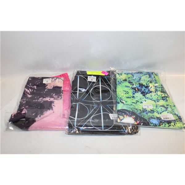 3 LADIES SMALL NEW LEGGING PANTS TOGETHER-ESTATE