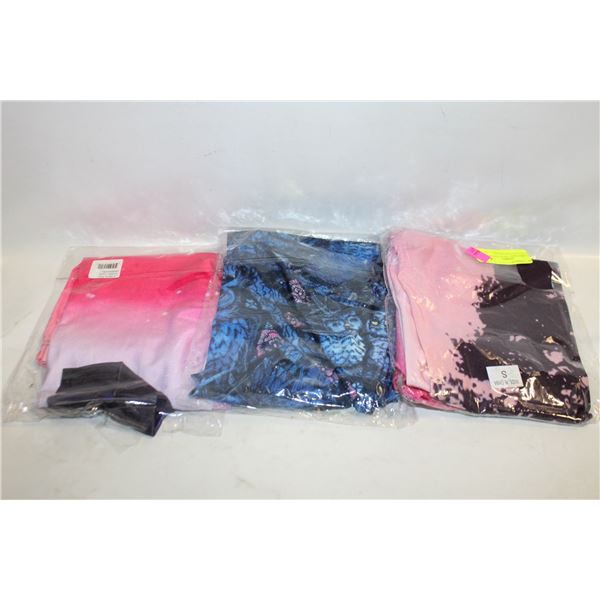 3 LADIES SMALL NEW LEGGING PANTS TOGETHER-ESTATE