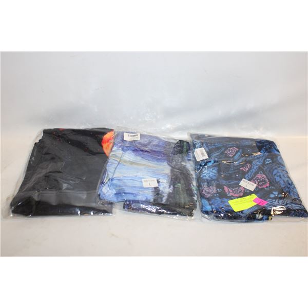 3 LADIES LARGE NEW LEGGING PANTS TOGETHER-ESTATE