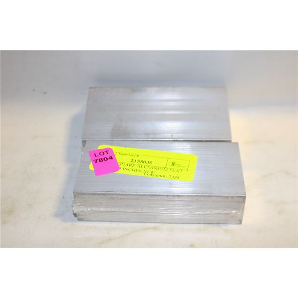 2 PACK SQUARE ALUMINIUM FLAT BAR 1X2X4 INCHES NEW