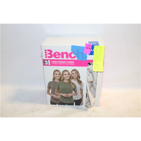 NEW 2PK BENCH LADIES COMFORT T-SHIRTS LARGE