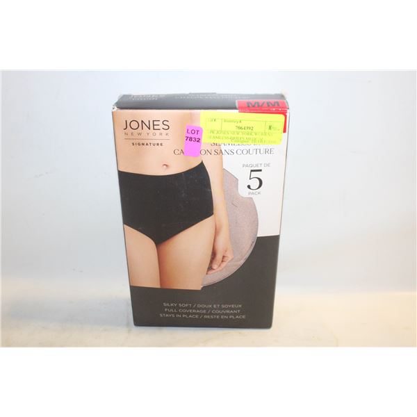 5PK JONES NEW YORK WOMENS SEAMLESS BRIEFS MEDIUM