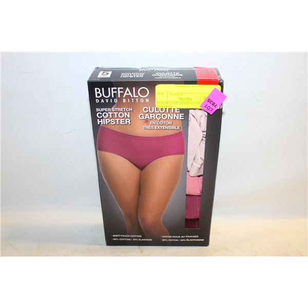 BUFFALO 4PK MEDIUM COTTON HIPSTERS
