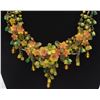 Image 2 : COLLEEN TOLAND PEACH & GREEN NECKLACE & EARRINGS
