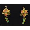 Image 3 : COLLEEN TOLAND PEACH & GREEN NECKLACE & EARRINGS