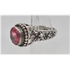 Image 2 : VTG STER SILV 925 PINK STONE RING-4.68 G'S- SZ 6