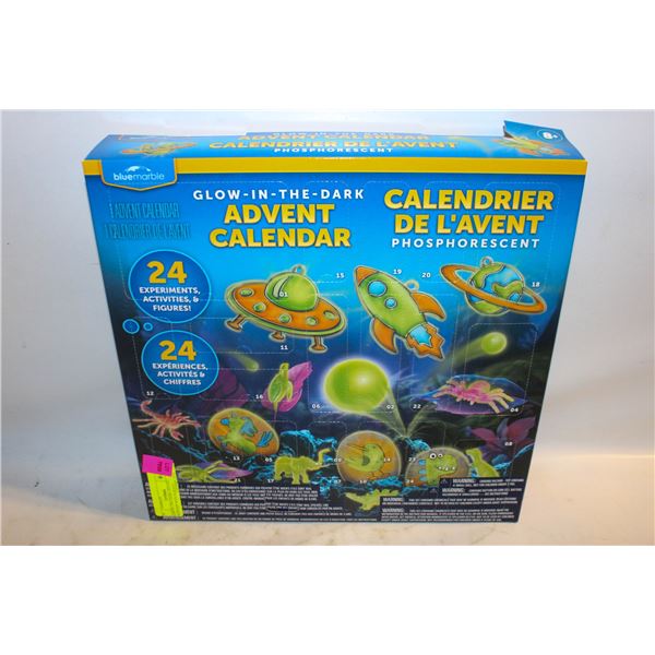 GLOW IN THE DARK ADVERT CALENDER WITH SCIENCE