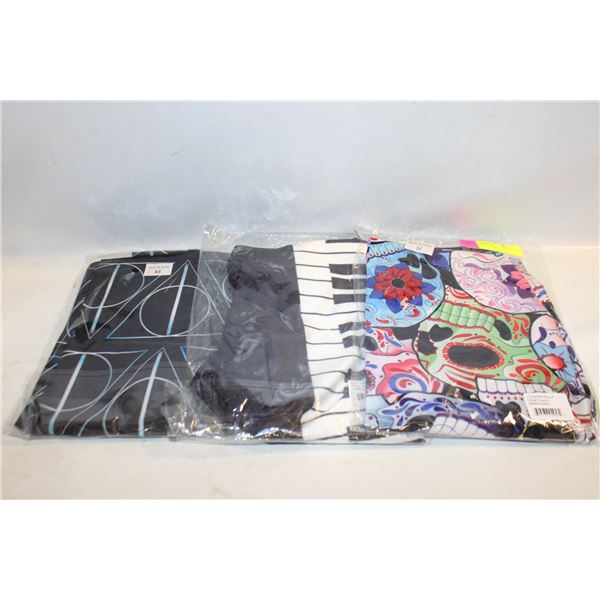 3 LADIES MEDIUM NEW LEGGING PANTS TOGETHER-ESTATE