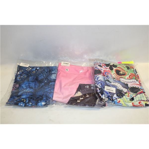 3 LADIES MEDIUM NEW LEGGING PANTS TOGETHER-ESTATE