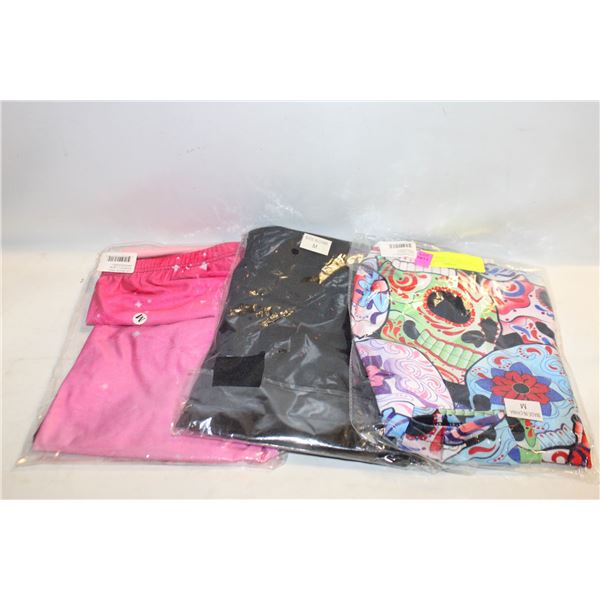 3 LADIES LARGE NEW LEGGING PANTS TOGETHER-ESTATE