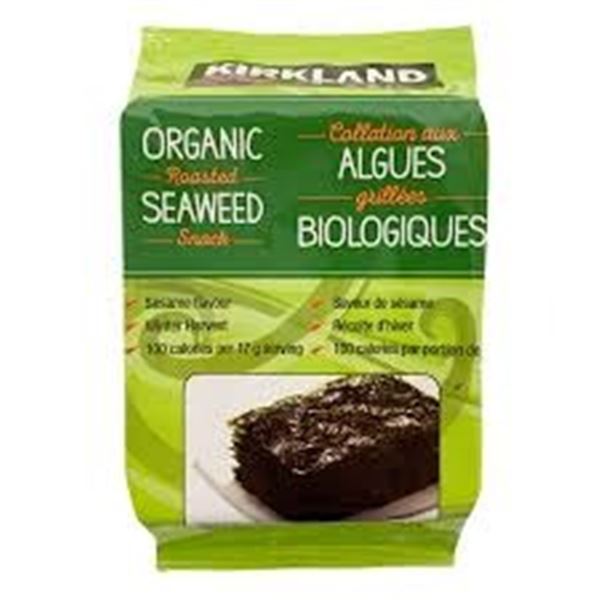 REPACKED 9 X 17G KIRKLAND ORGANIC ROASTED SEAWEED
