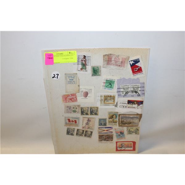 VINTAGE STAMP COLLECTION (27)