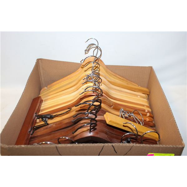WOOD HANGERS- BOX LOT