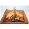 Image 1 : WOOD HANGERS- BOX LOT