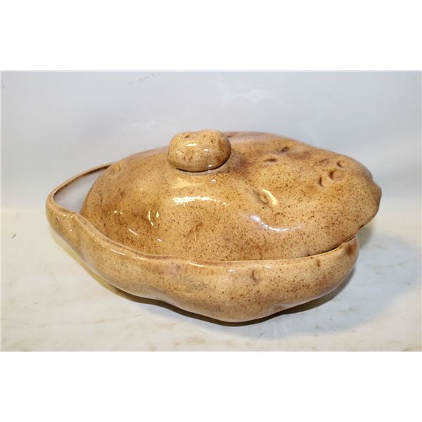 VINTAGE ATLANTIC MOLD CERAMIC POTATO SHAPE