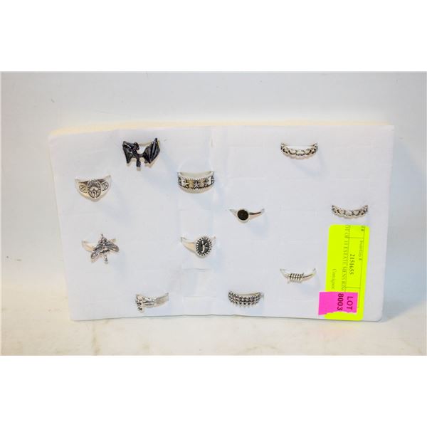 LOT OF 11 ESTATE MENS RINGS