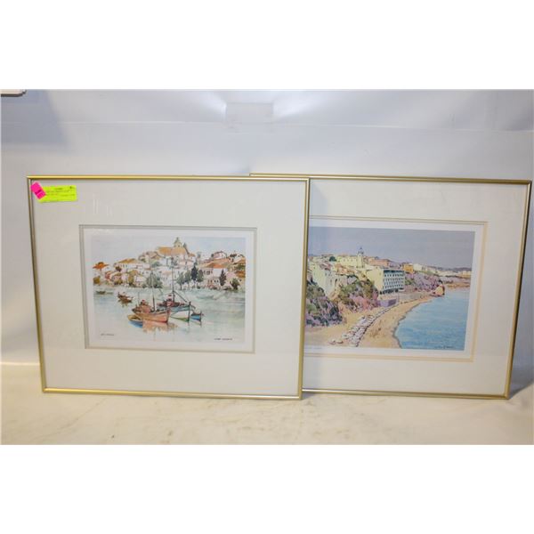 FRAMED ART PRINTS- JULIO AMARO- SET OF 2