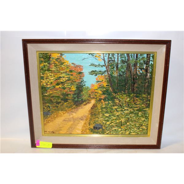 OIL PAINTING FRAMED, SIGNED, 22X18 INCH