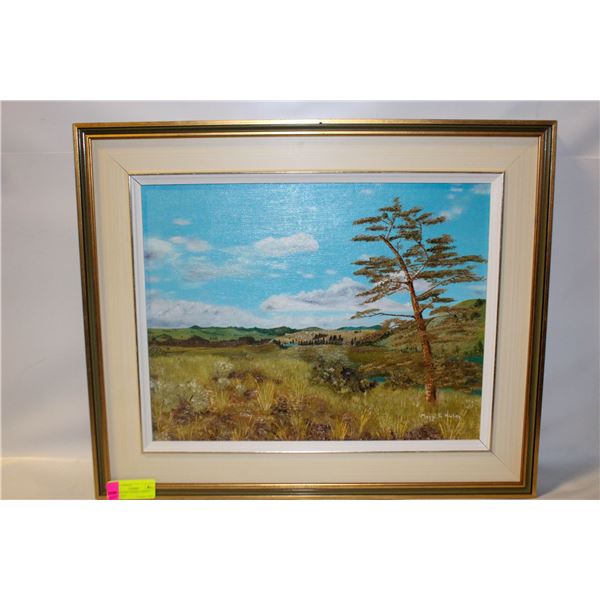 OIL PAINTING FRAMED, SIGNED, 25X20 INCH