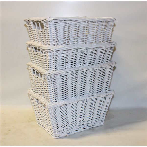 WOVEN ORGANIZER BASKETS- LOT OF 5