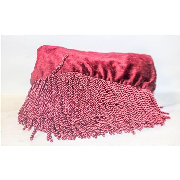 VELVET TASSELED THROW BLANKET- 48" X 32"