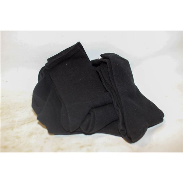 NEW 6 PAIRS OF BLACK DRESS SOCKS