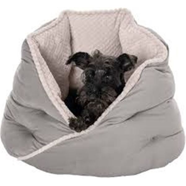 NEW FURHAVEN 24" ROUND PET BED FOR INDOOR CAT GREY