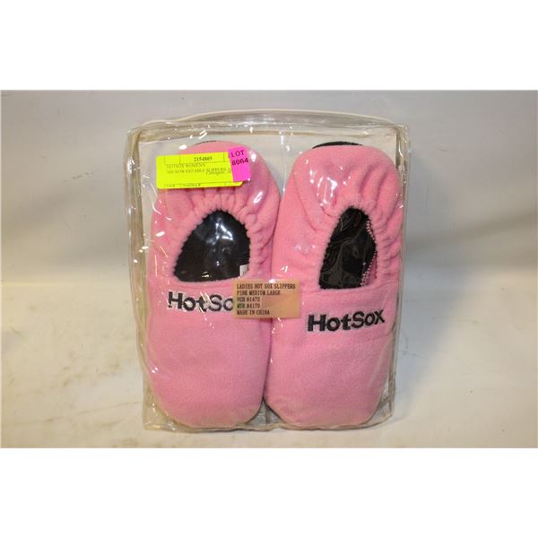 HOTSOX WOMEN'S MICROWAVEABLE SLIPPERS- SZ M/L